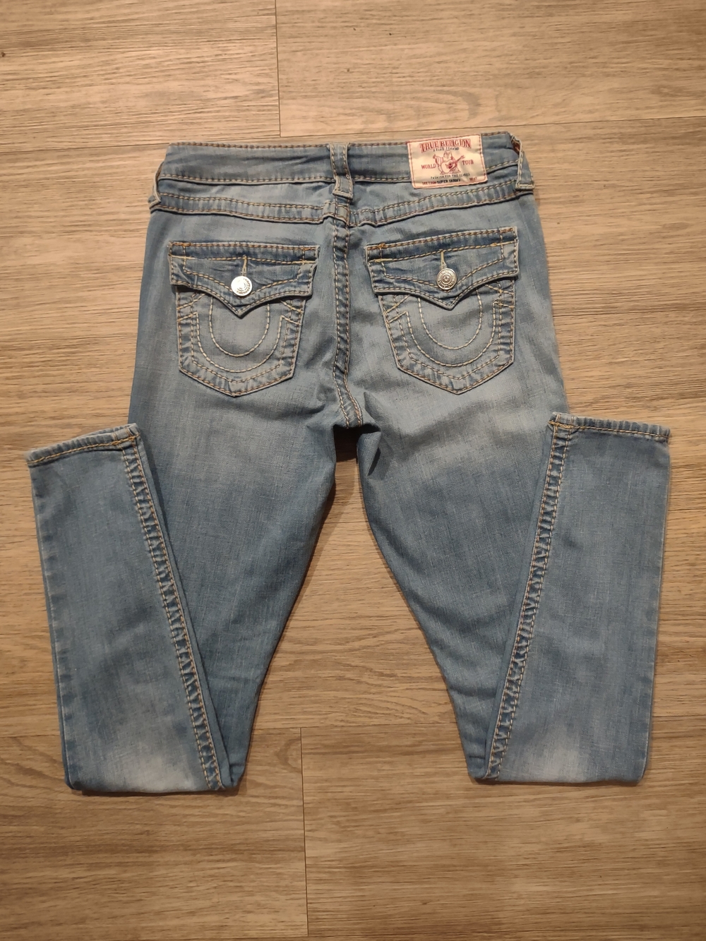 True Religion Super Skinny Flap Pocket Jeans Waist 27 Blue